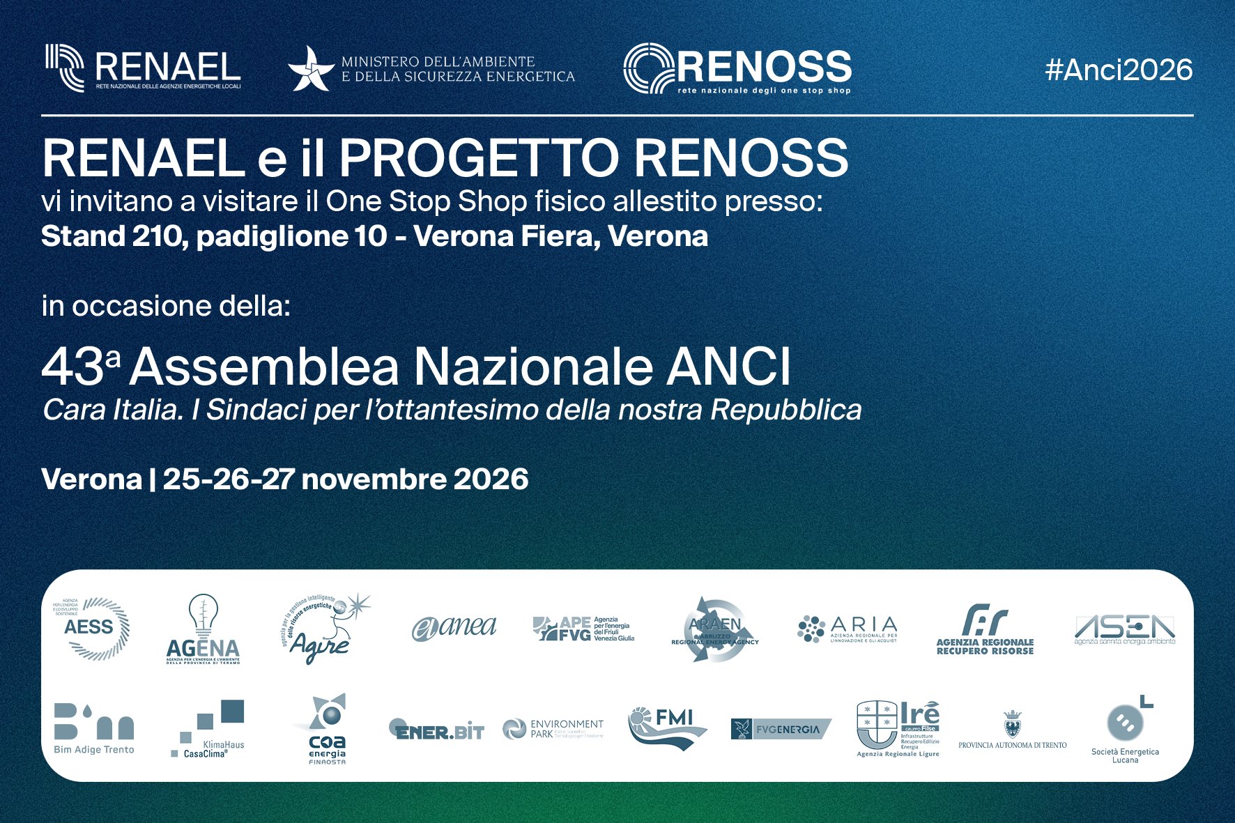 Il progetto RENOSS alla 43° Assemblea Annuale ANCI a Verona